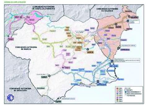 Red De La Mancomunidad De Canales Del Taibilla Mct En El Sureste