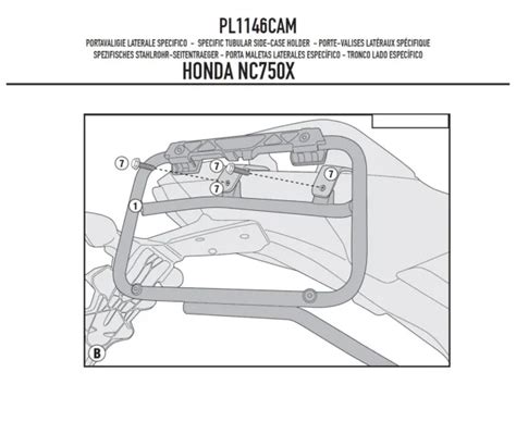 Pl Cam Givi Porte Valises Lat Ral Monokey Pour Honda Nc X