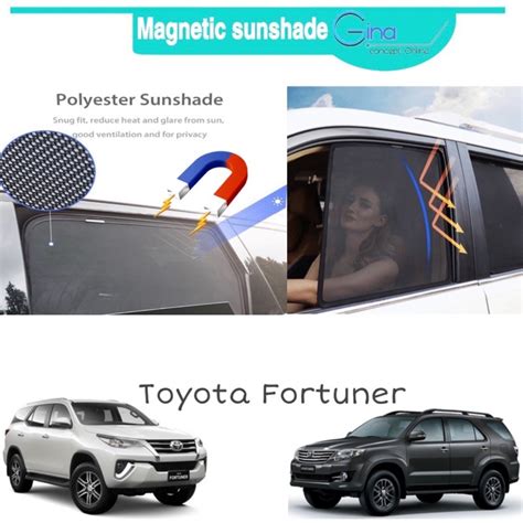 Pcs Magnetic Sunshade Toyota Fortuner Magnet Sun Shade