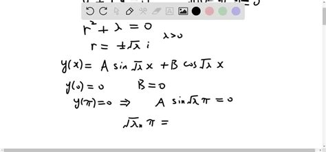 Solved Find The Eigenvalues N And Eigenfunctions Yn X For The Given