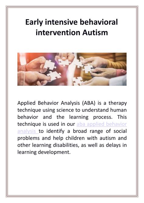 Ppt Early Intensive Behavioral Intervention Autism Powerpoint