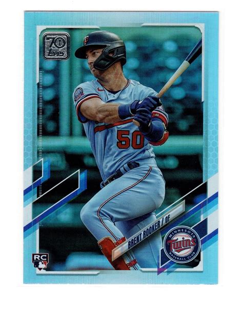 Brent Rooker RC 2021 Topps Series 2 480 1st RC Rainbow Foil Refractors