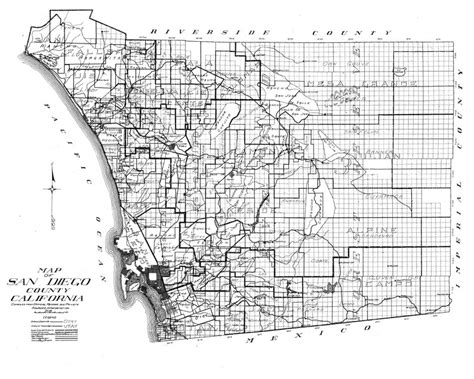 1912 Map Of San Diego County Districts Etsy