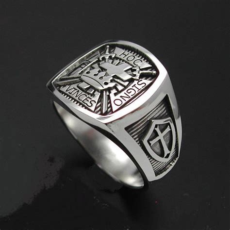 Knights Templar Cross and Crown Ring in Sterling Silver ~ Style 017 ...