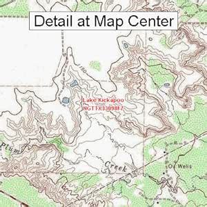 Amazon Usgs Topographic Quadrangle Map Lake Kickapoo Texas