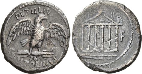 ANCIENT COINS Denar RÖMISCHE REPUBLIK Mzm Petillius Capitolinus