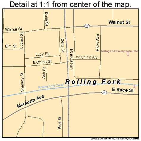 Rolling Fork Mississippi Street Map 2863560