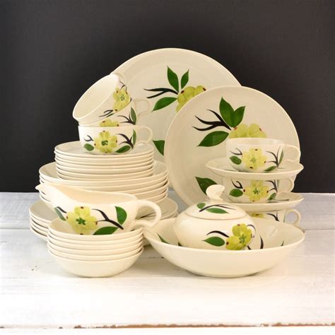 Vintage Dinnerware Set Dixie Dogwood Pattern Joni China