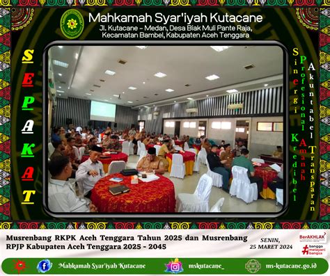 Ketua Ms Kutacane Hadiri Musrenbang Rkpk Dan Rpjp Kabupaten Aceh