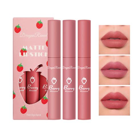 3 шт., набор матовых жидких помад, для макияжа с пятнами губ ...