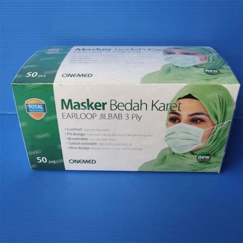 Masker Hijab Medis Onemed Ply Isi Pcs