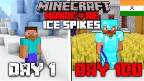 I Survived 100 Day In ICE Spike Biome ONLY Minecraft Hardcore 1