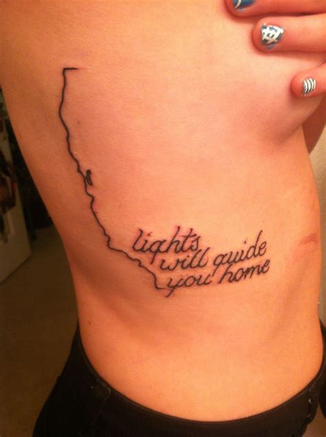 My 1st Tattoo Lights Will Guide You Home With The California