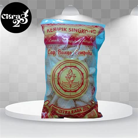 Jual Keripik Singkong Bunga Cempaka Original 450gr Enak Lezat