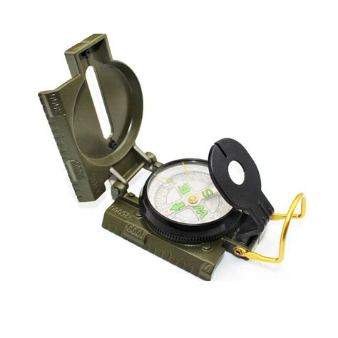 Metal Lensatic Compass Military Camping Hiking Army Survival Marching Pitchgn Ebay