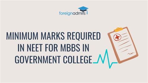 Minimum Marks Required In Neet For Mbbs In Government College