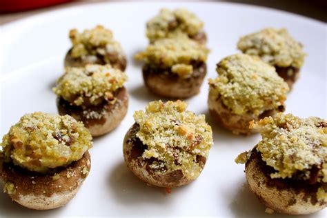 Pesto Hummus Stuffed Mushrooms What Jew Wanna Eat