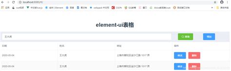 1 5vueelement Ui实现简单的增删改查操作element Ui实现列表的增删改查 Csdn博客