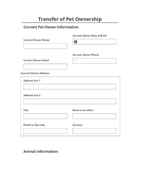 Transfer Of Pet Ownership Flow Template For Moreno Valley AirSlate