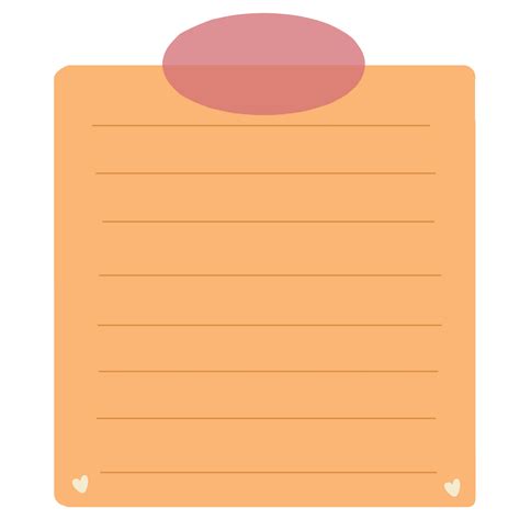 Orange Sticky Note Png