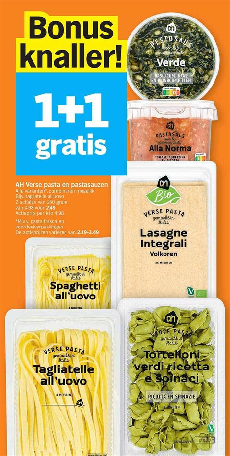 Ah Verse Pasta En Pastasauzen Promotie Bij Albert Heijn