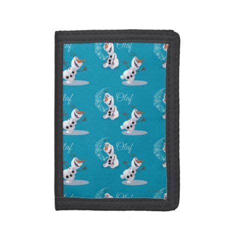 Olaf Wave Of Snowflakes Tri Fold Wallet Zazzle Disney Frozen Gift