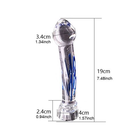 New Erotic LED Crystal Glow Glass Dildo Anal Plug