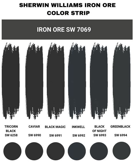 The Different Shades Of Black Paint Are Shown In This Graphic Style