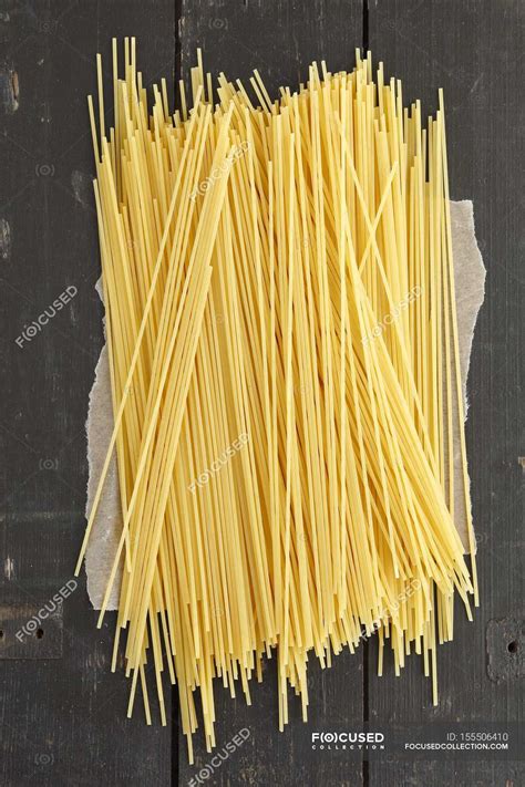 Uncooked Spaghetti Pasta Appetizing Staple Food Stock Photo