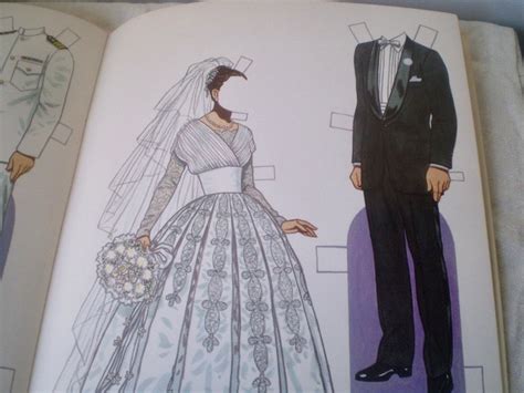 Bride And Groom Fashion Paper Dolls Book Tom Tierney Formal Etsy