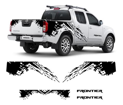 Kit Adesivo Frontier Faixa E Tampa Traseira Fron Decalx