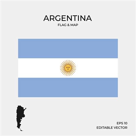 Argentina flag and map 2046007 Vector Art at Vecteezy