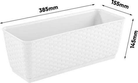 Bloempot Bloembak Ratolla PW 39x15x14cm WIT Prosperplast Bol