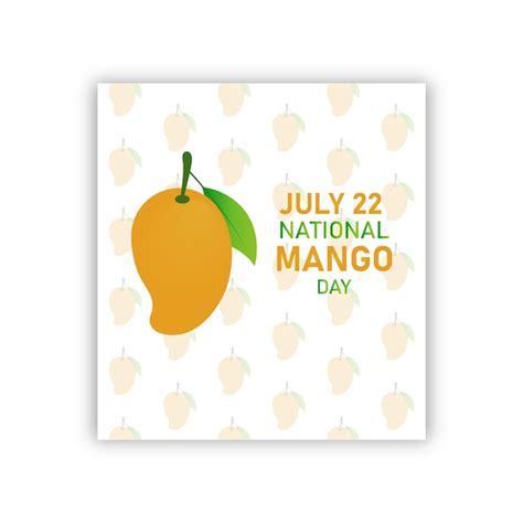 Premium Vector | National mango day good for national mango day ...