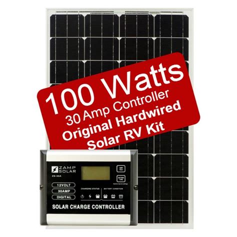 Zamp Solar ZS 100 30A 100 Watt Original Hardwired Solar RV Kit With