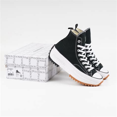 Jual Sepatu Converse Run Star Hike High Jw Anderson Black White Mens