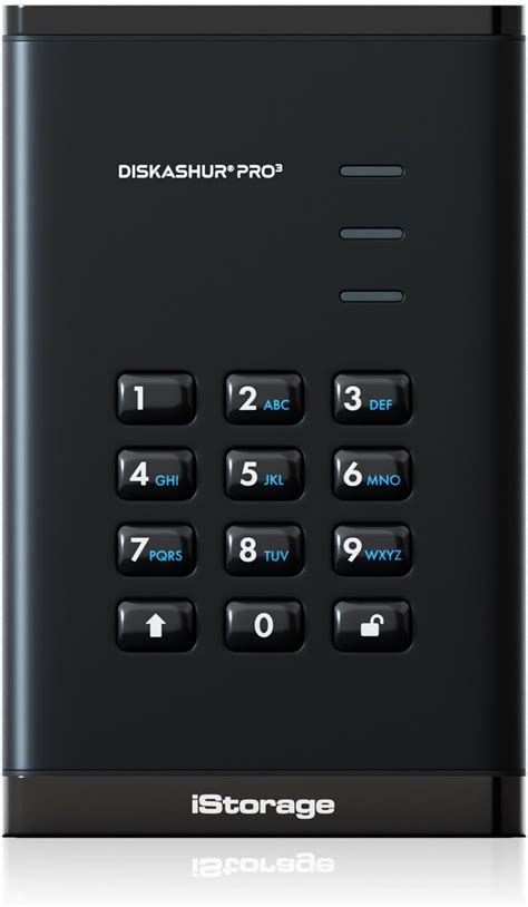 iStorage diskAshur PRO2/PRO3 FIPS 140-3 Level 3 PIN-Encrypted Portable SSD — 512GB (USBC) (IS-DA-P2-512GB-USBC)