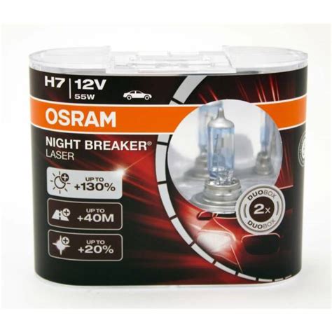 OSRAM NIGHT BREAKER LASER H7 55W 12V Halogen Scheinwerferlampe Duo Box