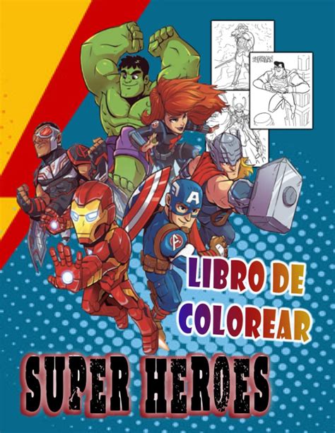 Buy Superhéroes LIBRO DE COLOREAR 60 superhéroes para niños y adultos