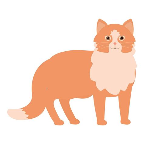 Adorable orange tabby cat standing on white background 47056424 Vector ...