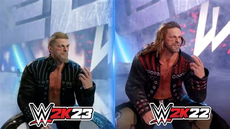 Wwe 2k23 Vs Wwe 2k22 Edge Entrance Comparison Youtube