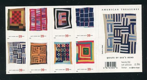 4089 4098 Quilts Of Gee S Bend Booklet Of 20 39 Stamps MNH United