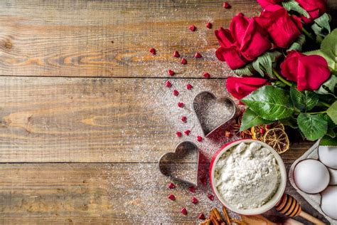 Valentine Day Baking Background Stock Photo Image Of Confectionery