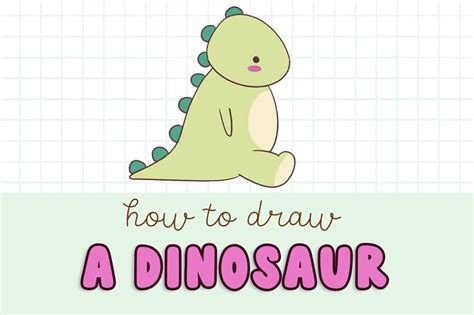 How To Draw A Cute Dinosaur Draw Cartoon Style