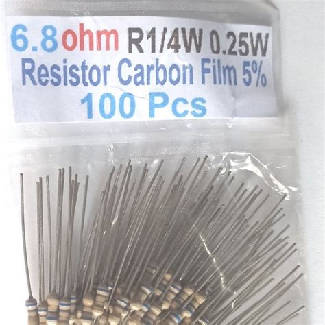 Jual Qty Pcs Cf Ohm R Watt Resistor Carbon Film Di Lapak