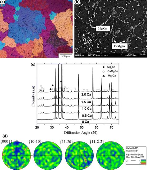 Optical Micrograph B Sem Image With Phases Marked In The As Cast