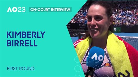 Kimberly Birrell On Court Interview Australian Open First Round