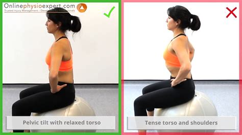 Swiss Ball Anterior Posterior Pelvic Tilt Physio Exercise Youtube