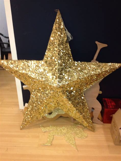 Grote Kerstster Met Gouden Glitters Ongeveer Cm Doorsnede