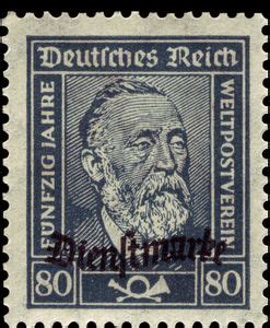 Stamp Dr Heinrich Von Stephan 1831 1897 German Realm U P U 50th